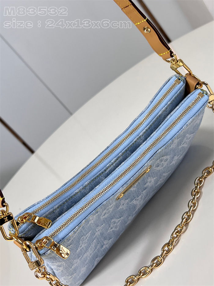 Louis Vuitton Liv Pochette Monogram denim M83532 High