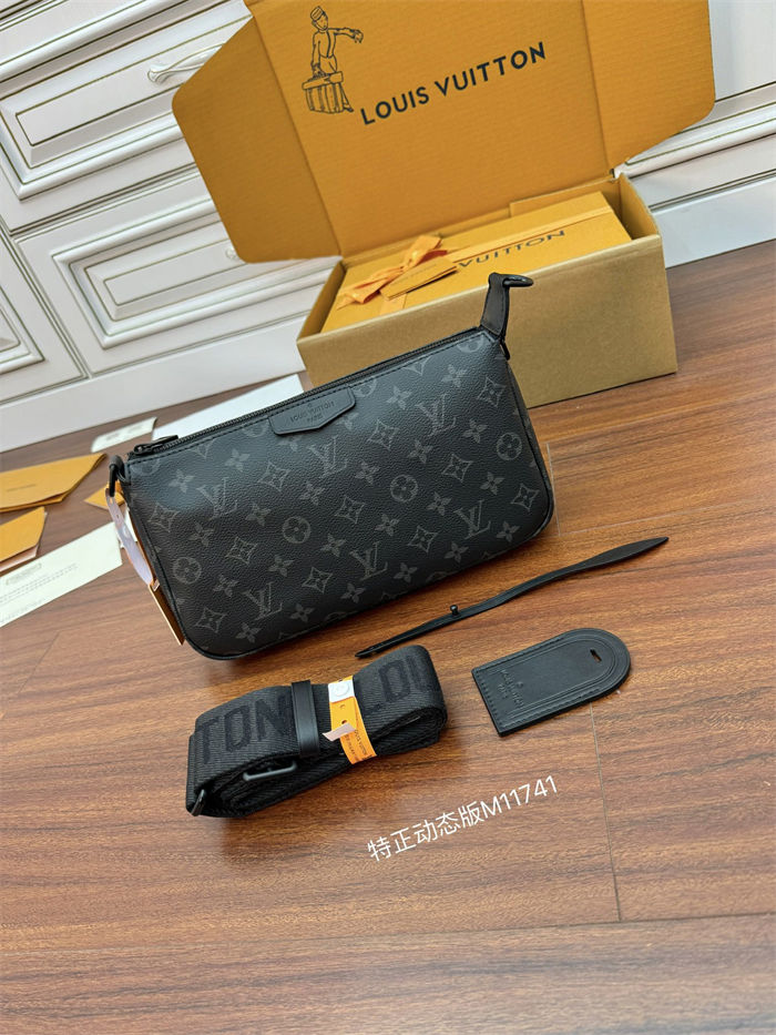 Louis Vuitton Pochette Accessoire XL Monogram Eclipse coated canvas M11741 Top