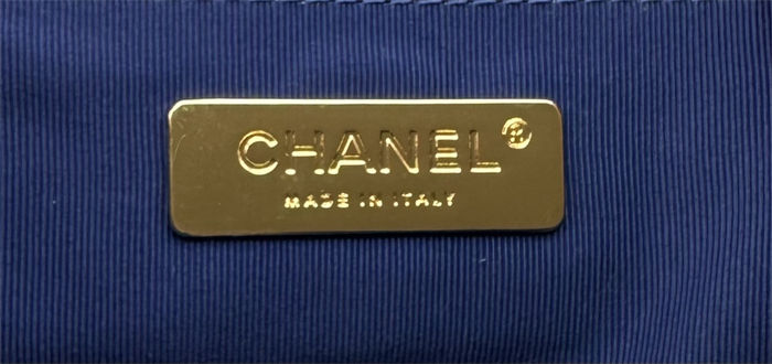 Chanel 19 Flap Bag Tweed Gold-Tone Blue High