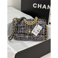 Chanel 19 Flap Bag Tweed Gold-Tone Black-Pink High