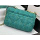 Chanel 19 Flap Bag Tweed Gold-Tone Green High