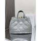 DIOR TOUJOURS BAG LARGE Macrocannage Calfskin Grey High