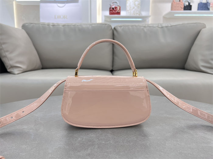 30 Montaigne Avenue Top Handle Bag Small Calfskin Pink High