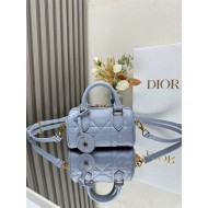 Dior Groove 16 Mini Bag Macrocannage Calfskin Blue High