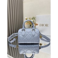 Dior Groove 20 Bag Macrocannage Calfskin Blue High