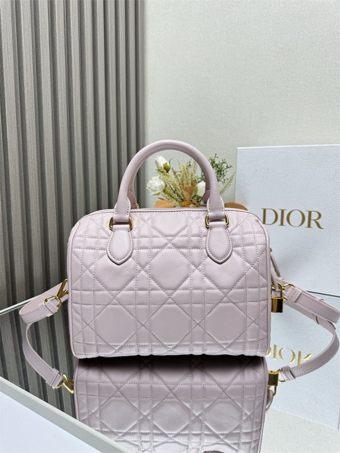 Dior Groove 25 Bag Macrocannage Calfskin Pink High