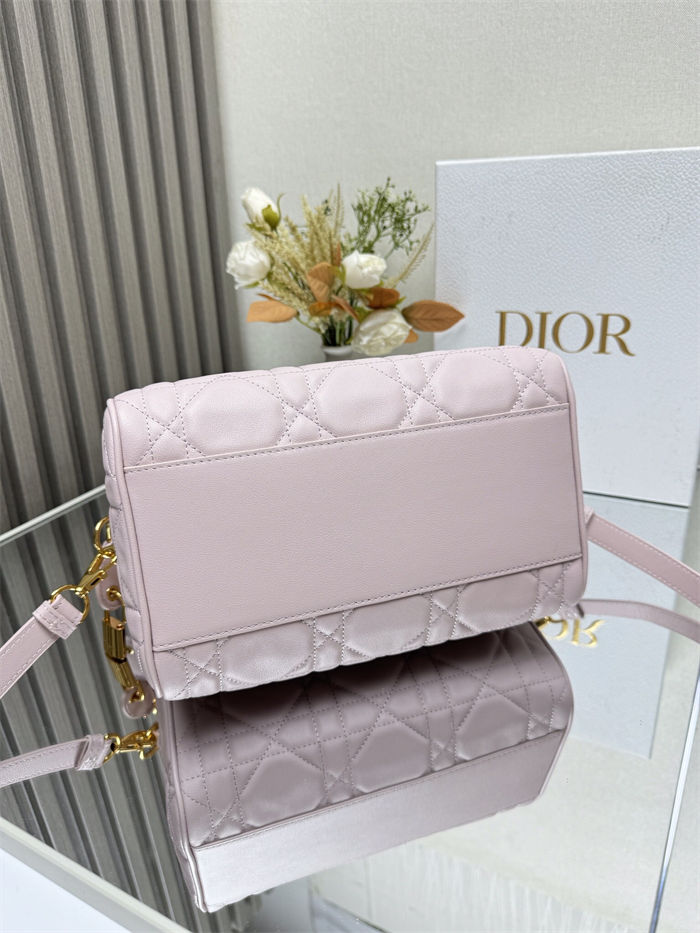 Dior Groove 25 Bag Macrocannage Calfskin Pink High