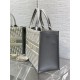 MEDIUM Dior BOOK TOTE Dior Oblique Embroidery Grey With Strap High