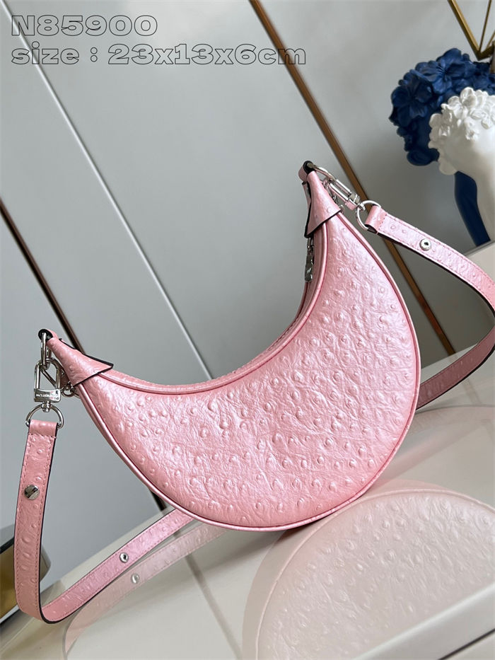 Louis Vuitton LOOP Handbag Ostrich leather N85900 Pink High