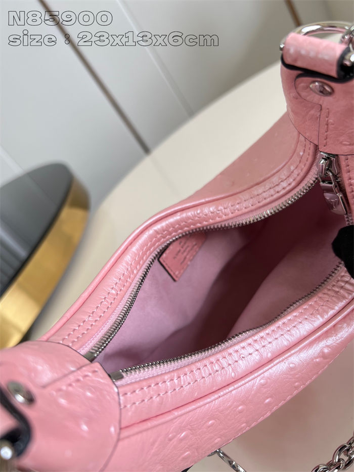 Louis Vuitton LOOP Handbag Ostrich leather N85900 Pink High