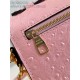 Louis Vuitton POCHETTE MÉTIS EAST WEST Ostrich leather N85902 Pink High