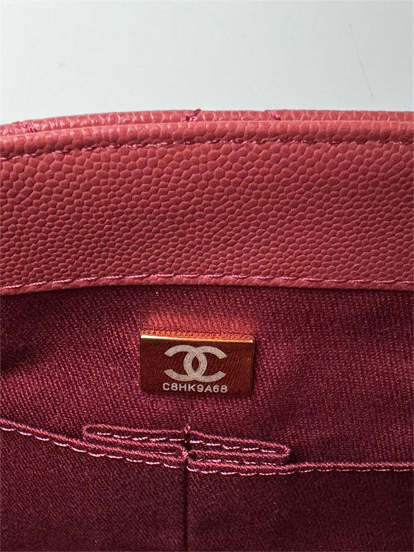 SMALL FLAP BAG WITH TOP HANDLE Grained Calfskin Burgundy Gold Metal High