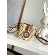 Louis Vuitton NOE PURSE Natural raffia M83521 High