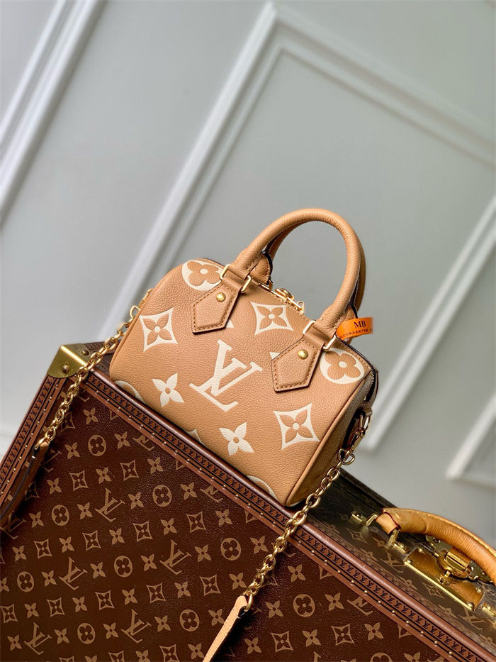 Louis Vuitton SPEEDY BANDOULIÈRE 20 Embossed grained cowhide leather M12713 High