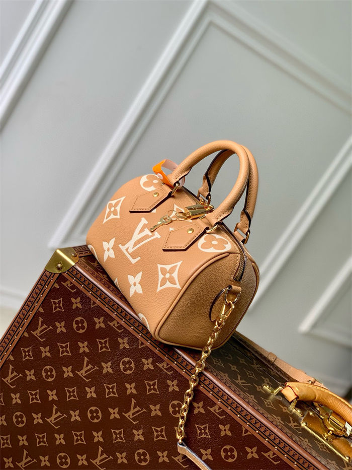 Louis Vuitton SPEEDY BANDOULIÈRE 20 Embossed grained cowhide leather M12713 High