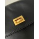 WOMEN'S RODEO LARGE HANDBAG smooth calfskin Black Gold-Metal High