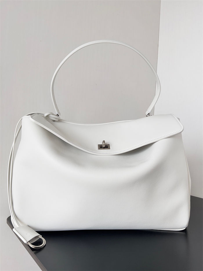 WOMEN'S RODEO LARGE HANDBAG smooth calfskin White High