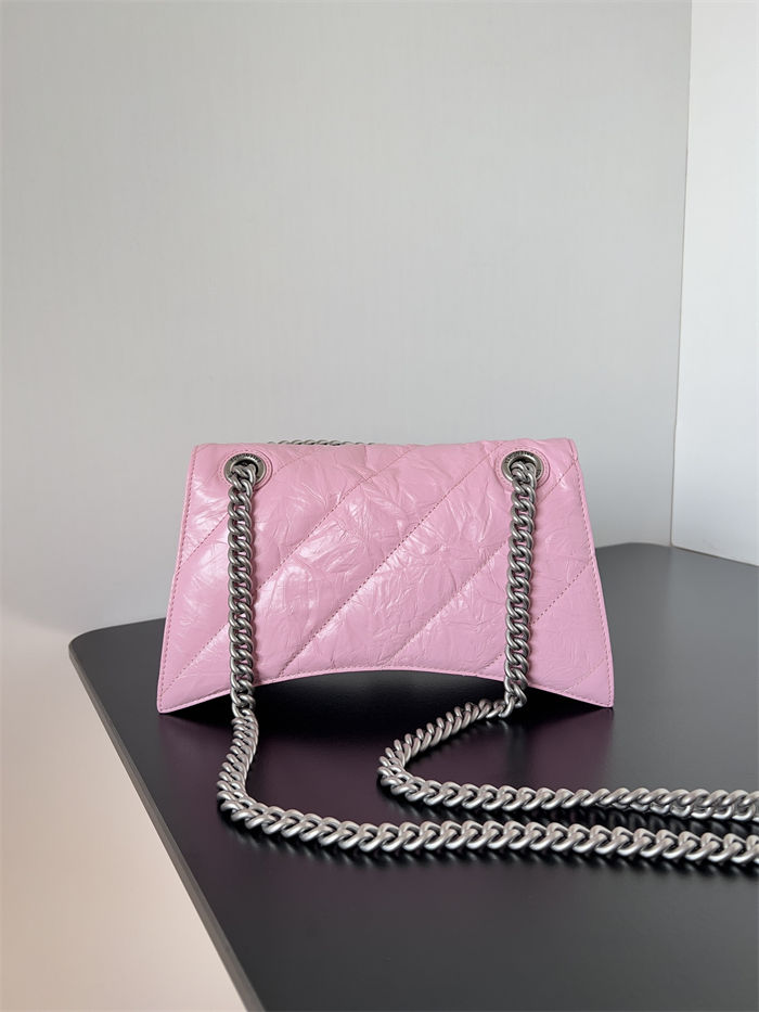 WOMEN'S CRUSH SMALL CHAIN BAG QUILTED crushed calfskin Pink High