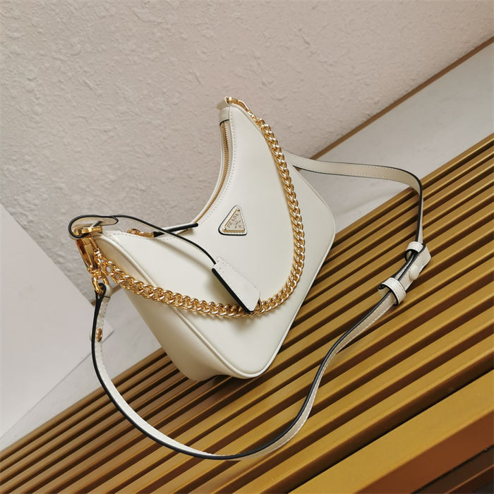 Prada Re-Edition Leather mini bag 1BC204 White High