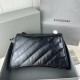 WOMEN'S CRUSH MEDIUM CHAIN BAG QUILTED crushed calfskin Black-Black High