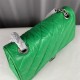 WOMEN'S CRUSH MEDIUM CHAIN BAG QUILTED crushed calfskin Green High