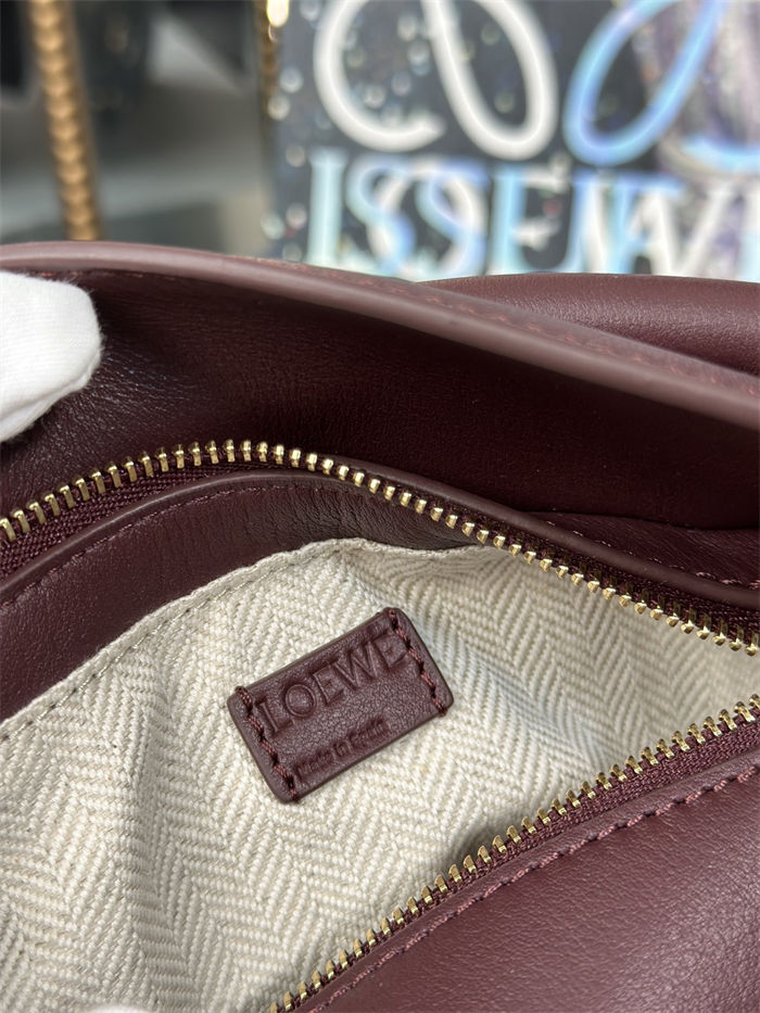 Mini Puzzle bag in classic calfskin Dark Burgundy High