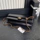 Chanel MAXI CLUTCH BAG AS5182 Grained Shiny Calfskin & Gold-Tone Metal Black High