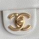 Chanel SMALL FLAP BAG AS5186 Grained Shiny Calfskin & Gold-Tone Metal White High