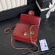 Chanel MINI FLAP BAG AS5218 Grained Shiny Calfskin & Gold-Tone Metal Burgundy High