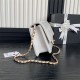 Chanel FLAP BAG AS5180 Grained Shiny Calfskin & Gold-Tone Metal White High