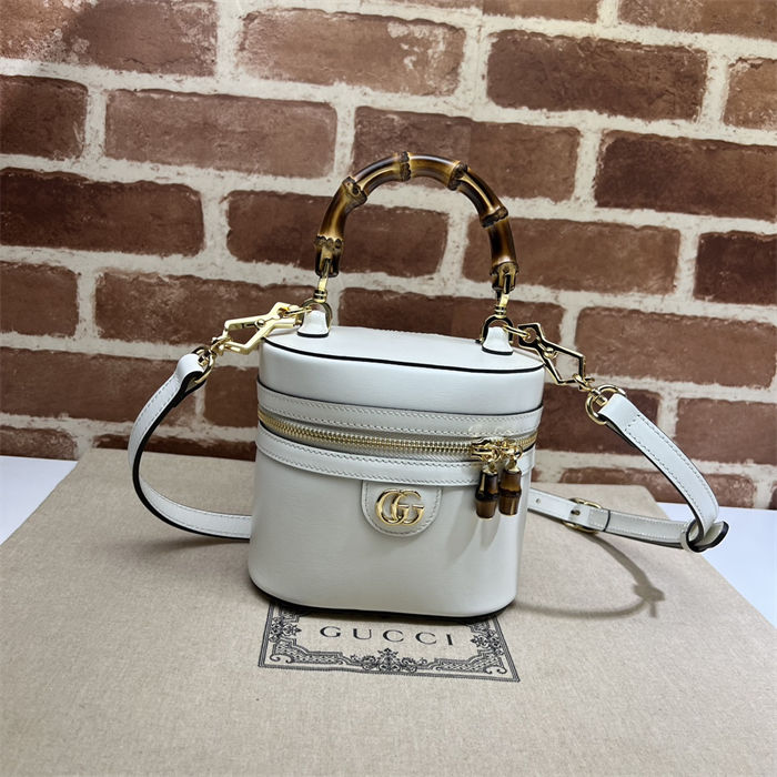 Gucci MINI BAMBOO SHOULDER BAG 760200 White High