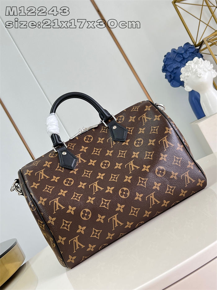 Louis Vuitton Speedy Soft 30 Dark Monogram Coated canvas M12243 High