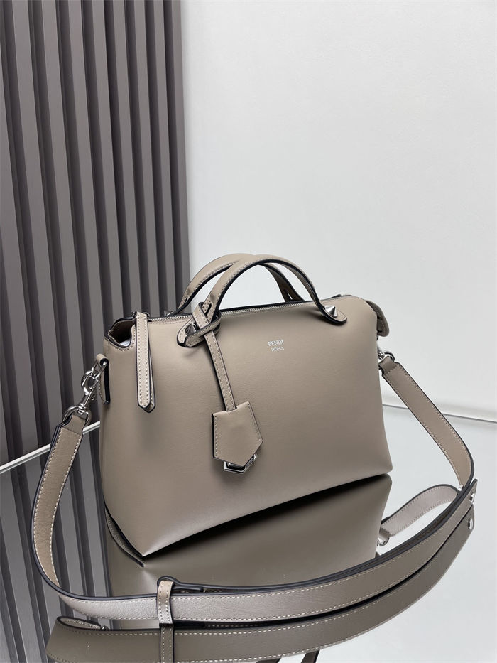 Fendi By The Way Medium Boston bag leather Taupe High