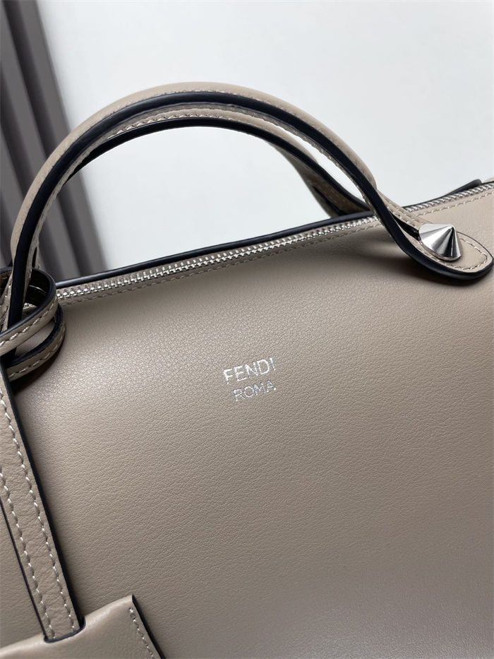 Fendi By The Way Medium Boston bag leather Taupe High