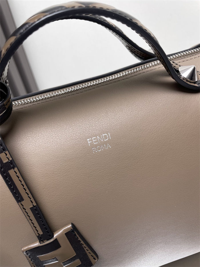 Fendi By The Way Medium Boston bag leather Taupe High