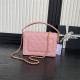 Chanel SMALL FLAP BAG WITH TOP HANDLE AS5166 Grained Calfskin Pink High