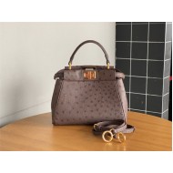 PEEKABOO MINI ostrich leather bag High