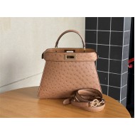 PEEKABOO SMALL ostrich leather bag High