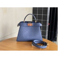 PEEKABOO SMALL ostrich leather bag High