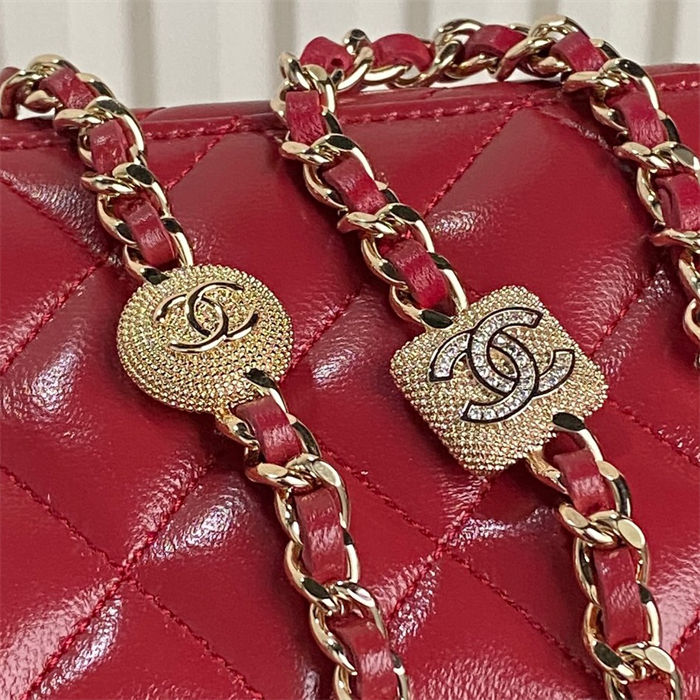 Chanel Vanity with Chain AP4301 Lambskin Red High