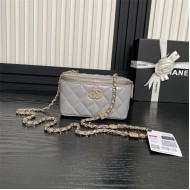 Chanel Vanity with Chain AP4301 Lambskin Grey High