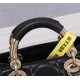 LADY 95.22 SMALL BAG Cannage Calfskin Black High