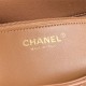 Chanel MINI FLAP BAG WITH TOP HANDLE AS5043 Shiny Lambskin Nude A