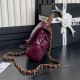 Chanel MINI FLAP BAG WITH TOP HANDLE AS5032 Shiny Lambskin Burgundy A