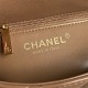 Chanel MINI FLAP BAG WITH TOP HANDLE AS5032 Shiny Lambskin Nude A