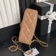 Chanel MINI FLAP BAG WITH TOP HANDLE AS5032 Shiny Lambskin Nude A