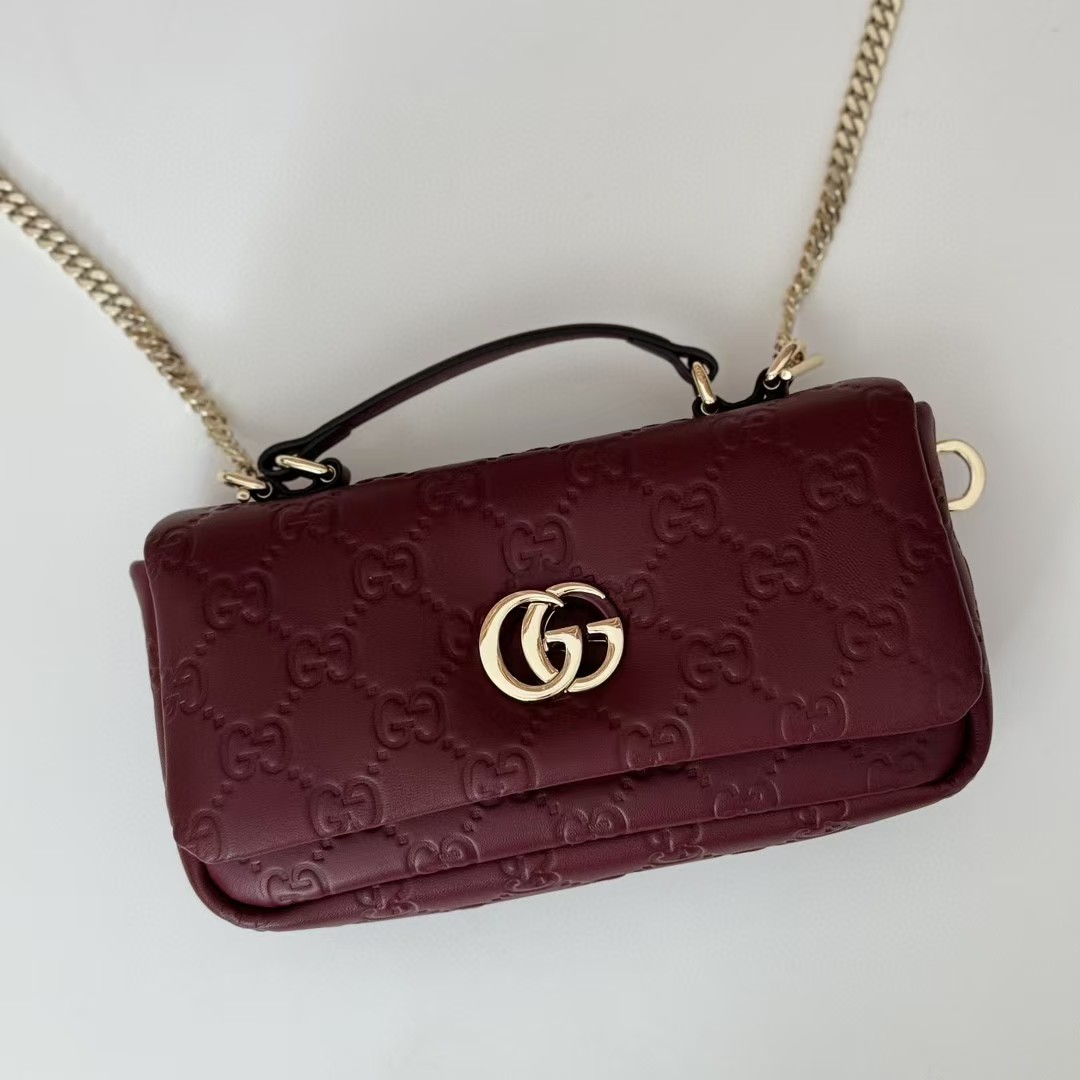 Gucci GG MILANO MINI TOP HANDLE BAG 806017 GG Puffy Leather High