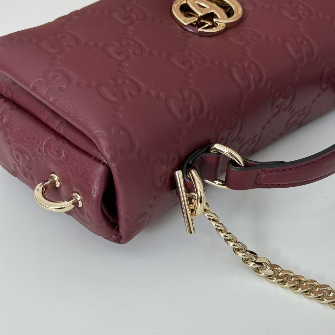 Gucci GG MILANO MINI TOP HANDLE BAG 806017 GG Puffy Leather High