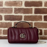 Gucci GG MILANO MINI TOP HANDLE BAG 806017 Puffy Quilted Leather High