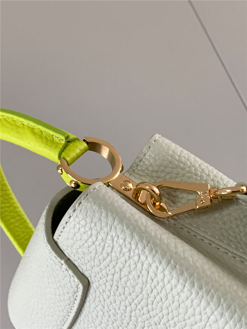 Louis Vuitton CAPUCINES MINI Taurillon White M59440 High